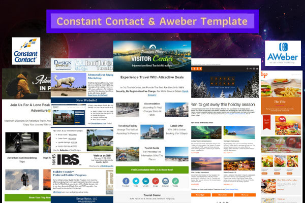 design responsive constant contact, aweber, email template
