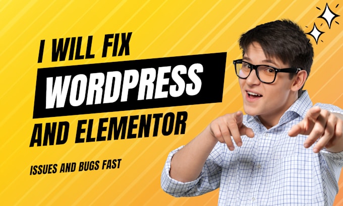 quickly fix wordpress and elementor issues,bugs and errors