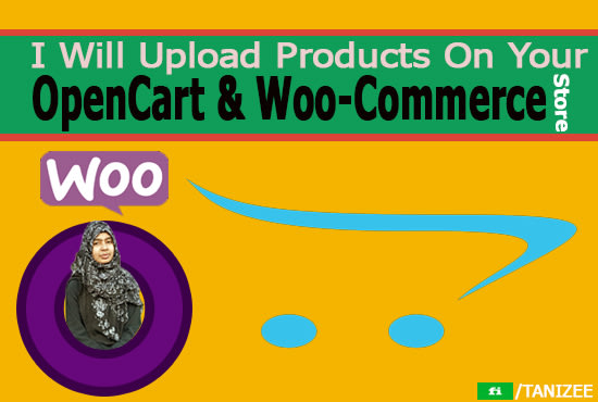 manually upload products on opencart and woocommerce site