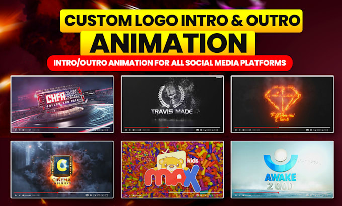 create custom logo intro and outro for youtube or instagram