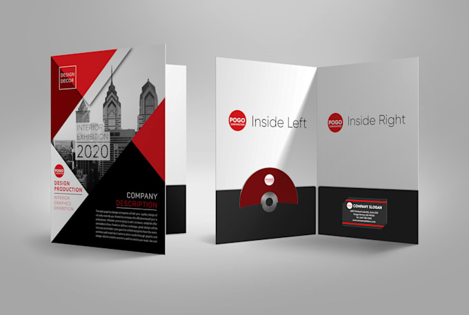 design a modern business presentation folder