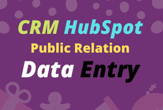 do CRM hubspot data entry