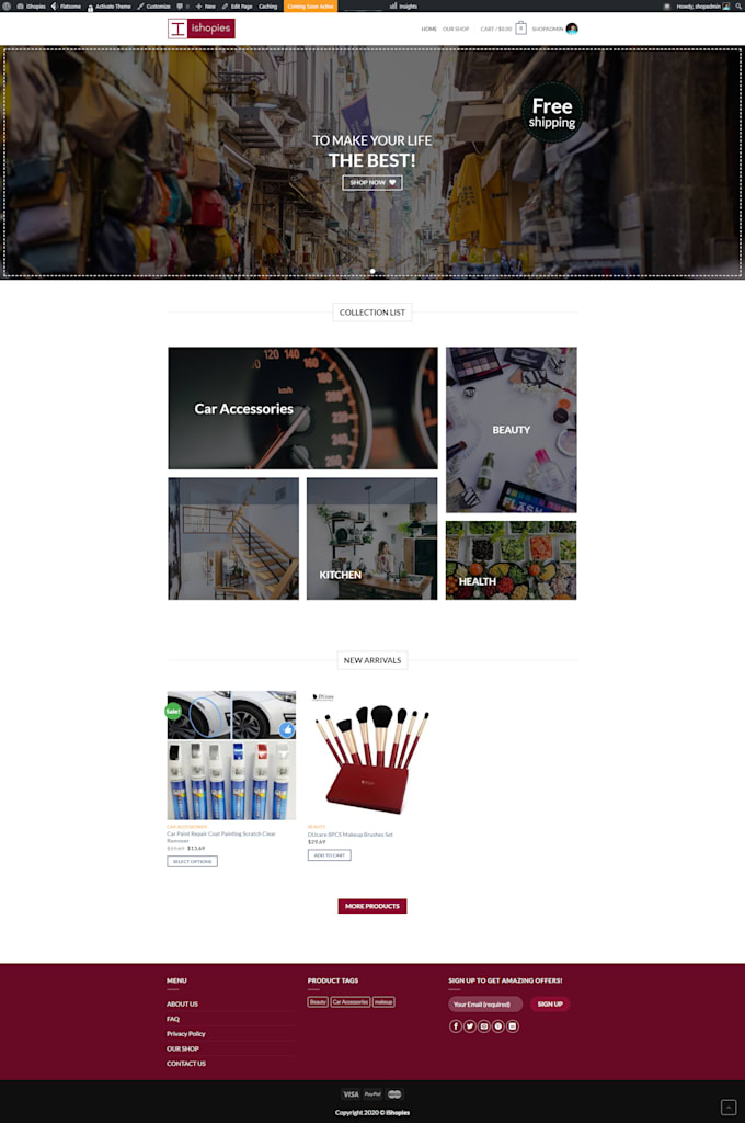 create wordpress website blog or design