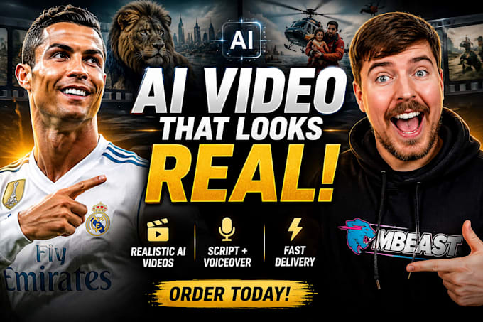 make viral realistic ai videos for youtube, tiktok and ads
