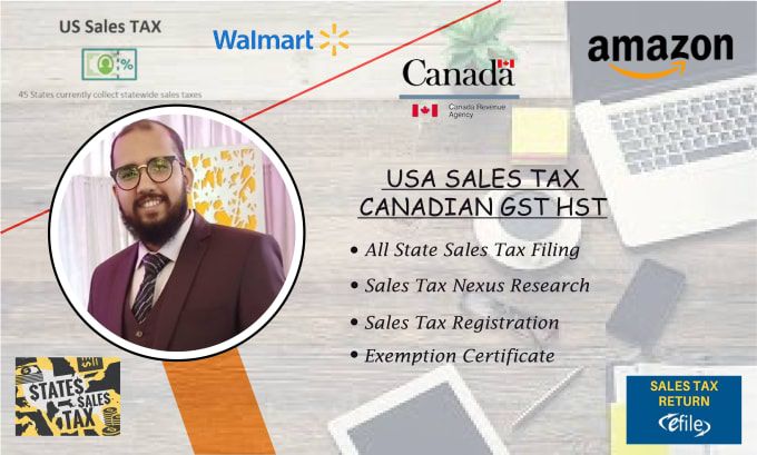 Do usa and canadian sales tax, gst or pst and tax exemption by 