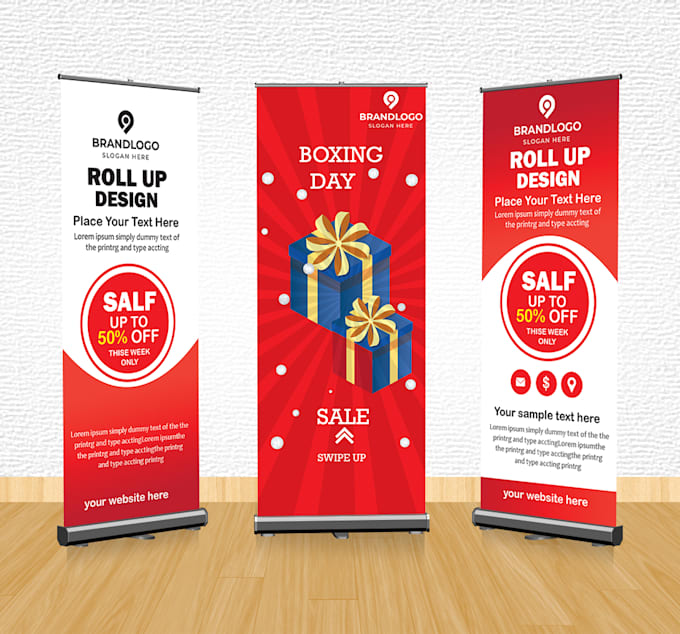 Design outstanding rollup , popup banner by Dream_design786 | Fiverr