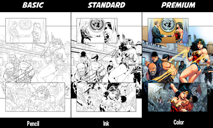 draw awesome comic page for you
