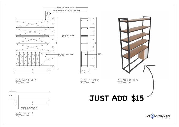 Draw Your Sketch Furniture To Autocad By Des8jaaa