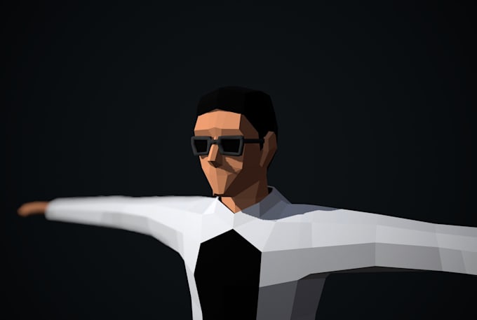 create a 3d low poly character