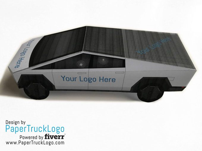 Make A Papercraft Tesla Cybertruck With Your Logo On It By