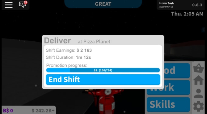 Bloxburg Working At Pizza Planet