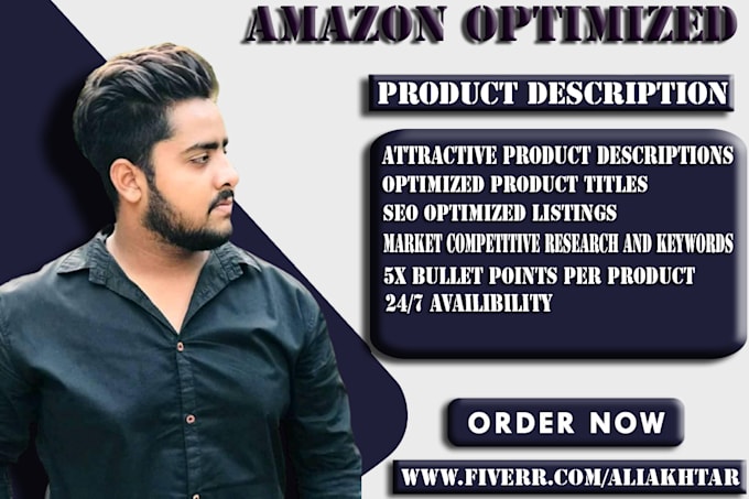 write seo optimized amazon, shopify , product descriptions