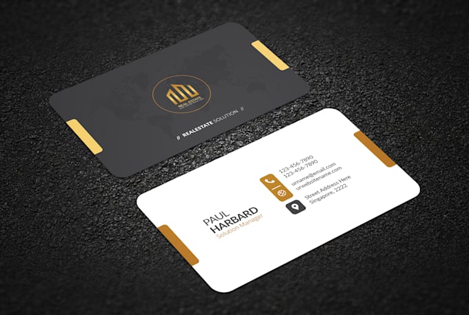 do modern business card design within 3 hours