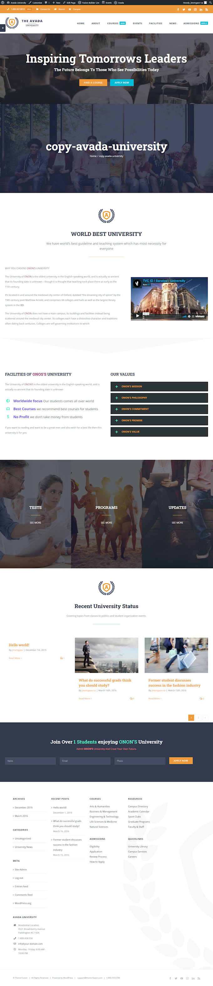 create an outstanding wordpress website using avada
