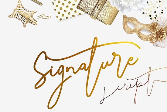 design 5 handwriting signature or logo