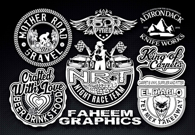 create vintage retro and badge  luxury logo design for brand
