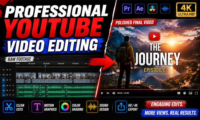 do professional video editing and post production
