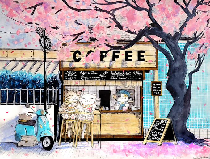 create a beautiful watercolor illustration