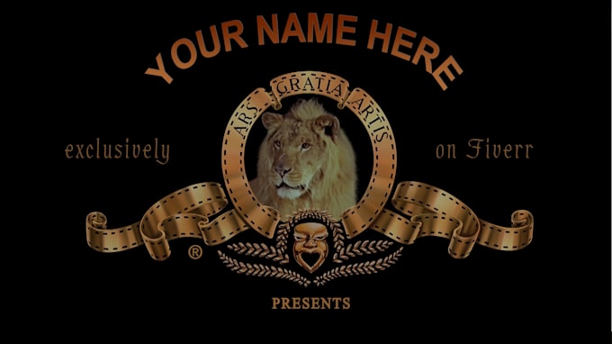 create mgm lion intro with your text and video in 2 hours