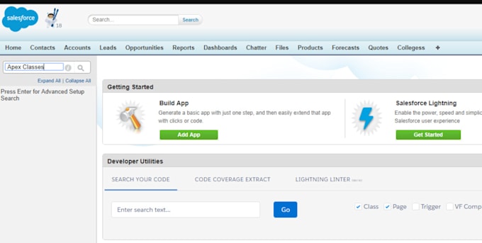 create or update apex class for your salesforce org