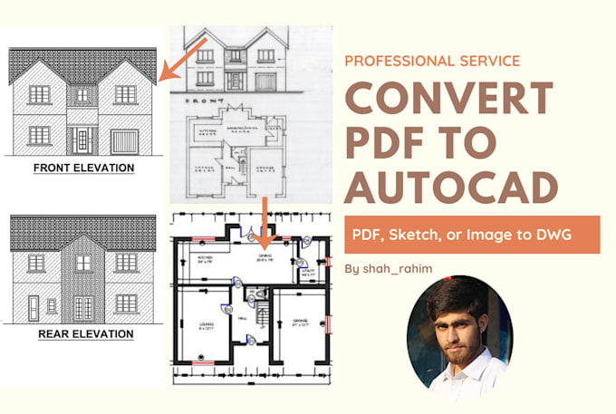 convert pdf to autocad, sketch, image drawing to autocad dwg