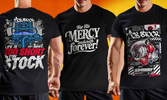 design a custom graphic t shirt for your brand or merch