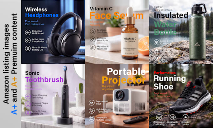 design amazon listing images and product infographics