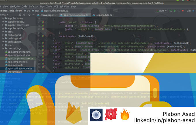 do hybrid mobile development by ionic with API or firebase
