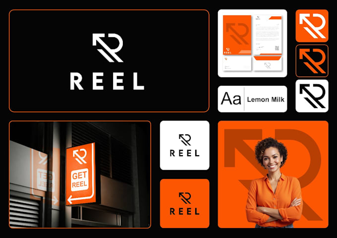 design a minimalist business professional logo and branding package
