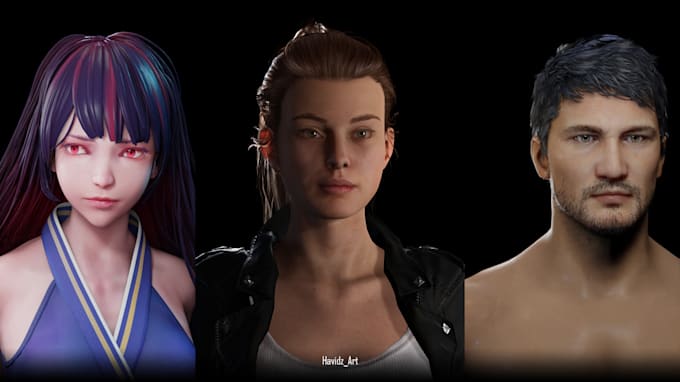 3d model or sculpt characters for statue, animation or games