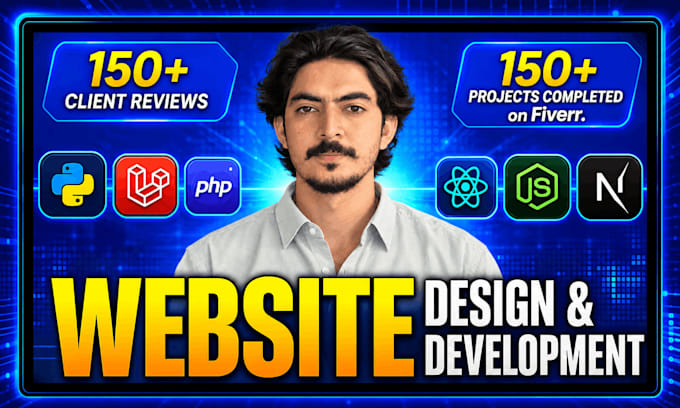 do website development as full stack web developer, front end, backend developer