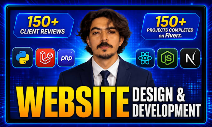 do website development as full stack web developer, front end, backend developer
