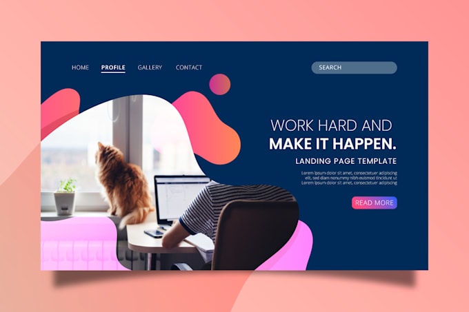 design a landing or homepage PSD