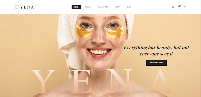 create and design a cosmetic responsive online store
