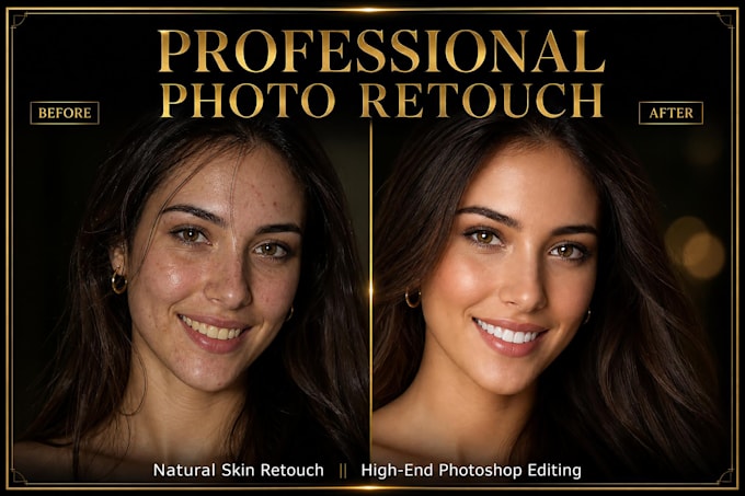 do professional photo retouching and skin smoothing