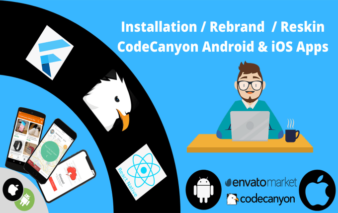 Hire a freelancer to reskin, rebrand, customize codecanyon ios, android app