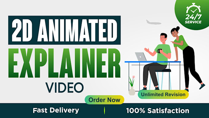 create the best 2d animated explainer or sales video in 24h