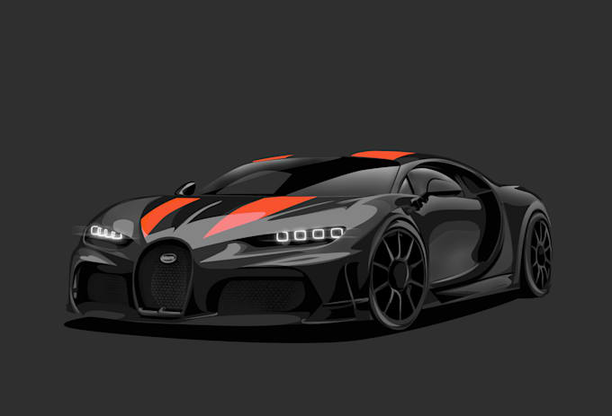 draw you car into vector illustration