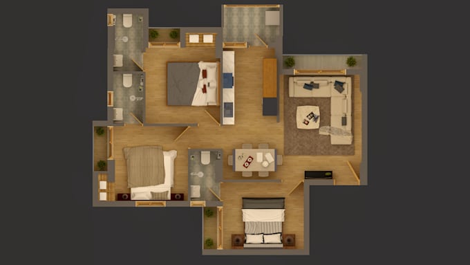 Create 2d and 3d floor plan by Vishal_ka | Fiverr