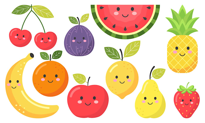 create cute custom flat vector illustrations