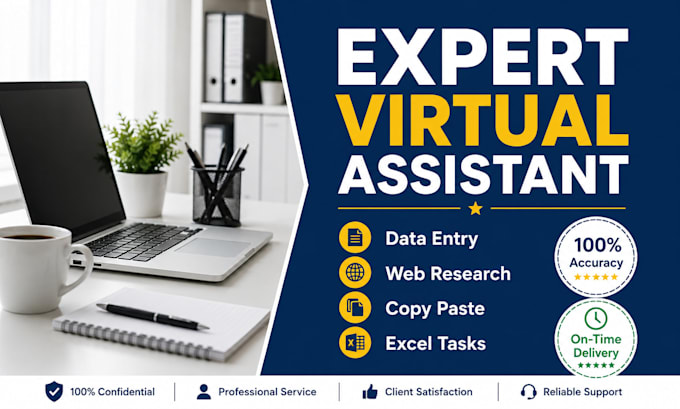 be your virtual assistant for any data entry job