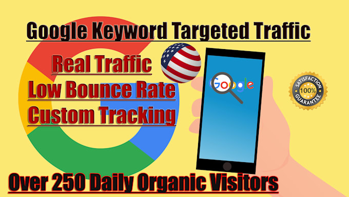 send 30 days unlimited USA website traffic  from google