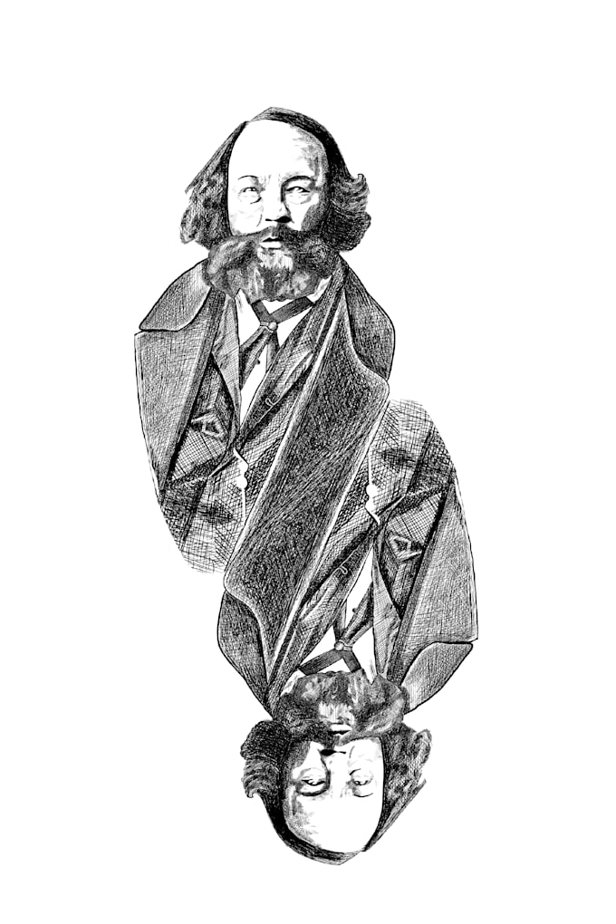 draw a detailed classic illustration with cross hatching