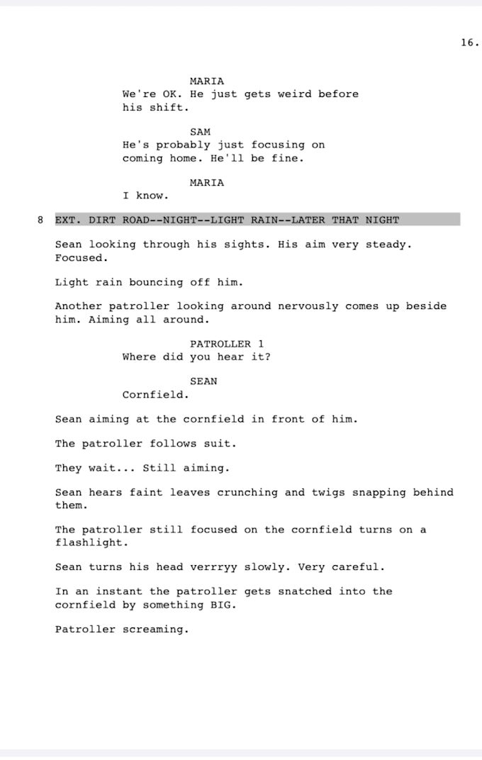 write your screenplay feature TV show or short
