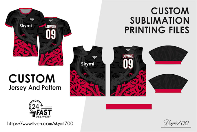 design jersey and print ready sublimation pattern files