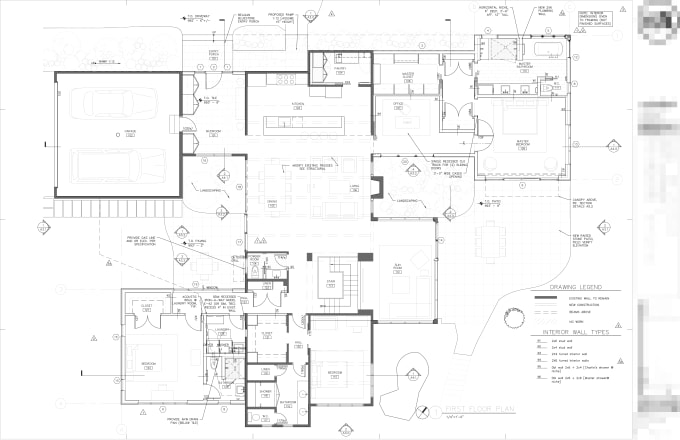Draw your floor plan, elevation, and section in autocad by ...