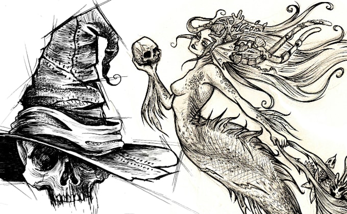 design your tattoo in a sketchy style, no ai