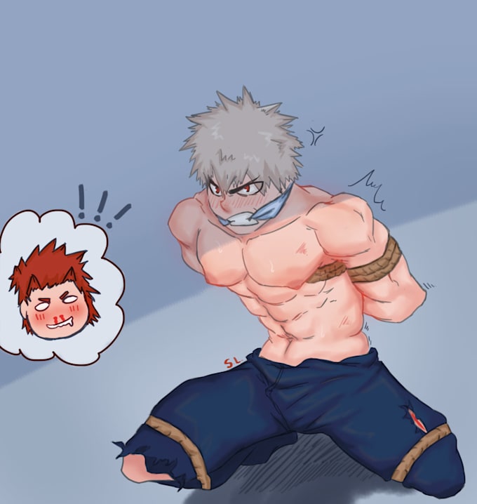 Draw Nsfw Yaoi Bara Anime Illustration By Pinstrippe