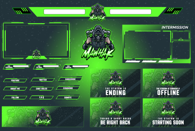 Craft animated twitch overlay, stream package and logo by Upland_design ...