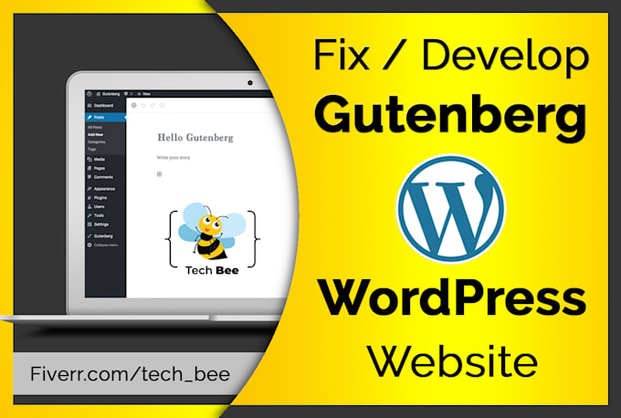 fix or develop gutenberg wordpress website